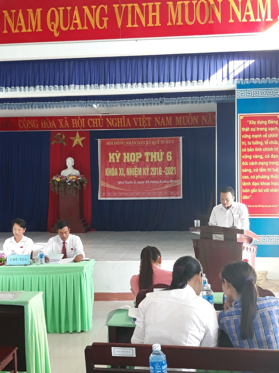 HĐND xã Quế Xuân 2 tổ chức kỳ họp thứ sáu, nhiệm kỳ 2016-2021